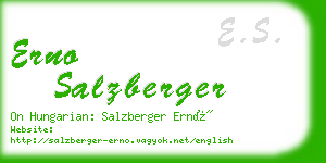 erno salzberger business card